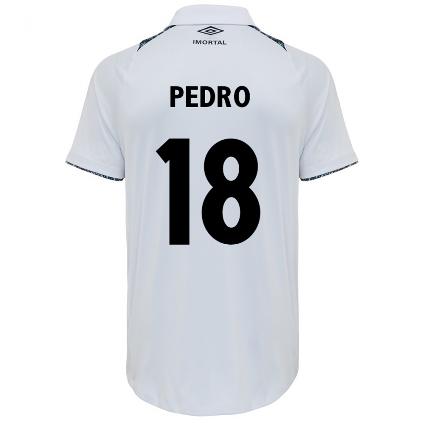 Niño Camiseta João Pedro #18 Blanco Azul 2ª Equipación 2024/25 La Camisa México