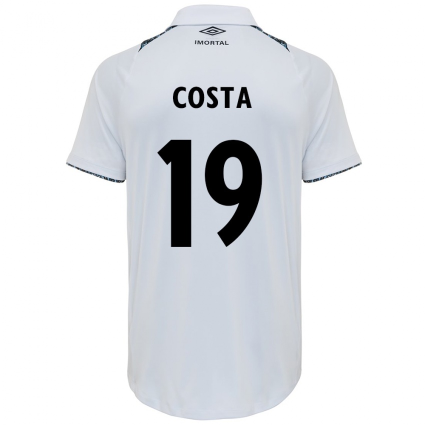 Niño Camiseta Diego Costa #19 Blanco Azul 2ª Equipación 2024/25 La Camisa México