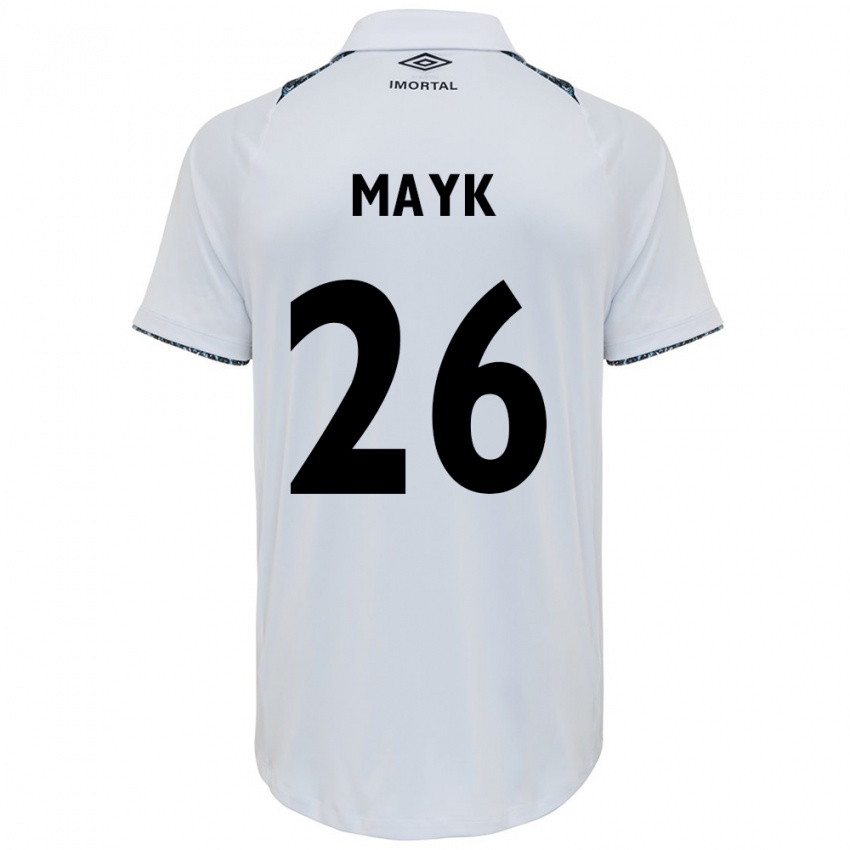 Niño Camiseta Mayk #26 Blanco Azul 2ª Equipación 2024/25 La Camisa México