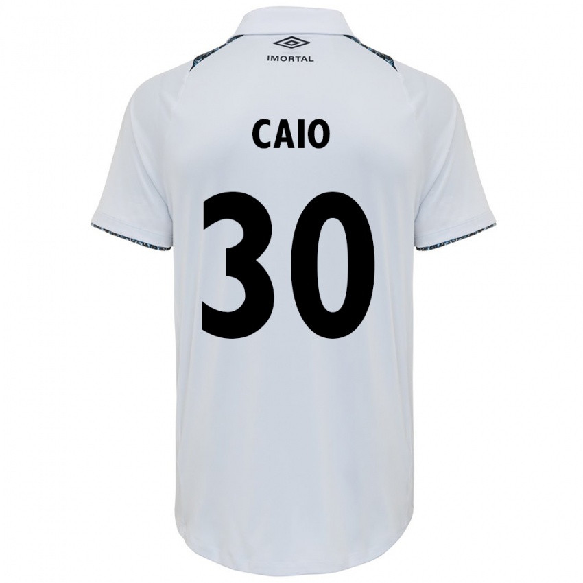 Niño Camiseta Rodrigo Caio #30 Blanco Azul 2ª Equipación 2024/25 La Camisa México