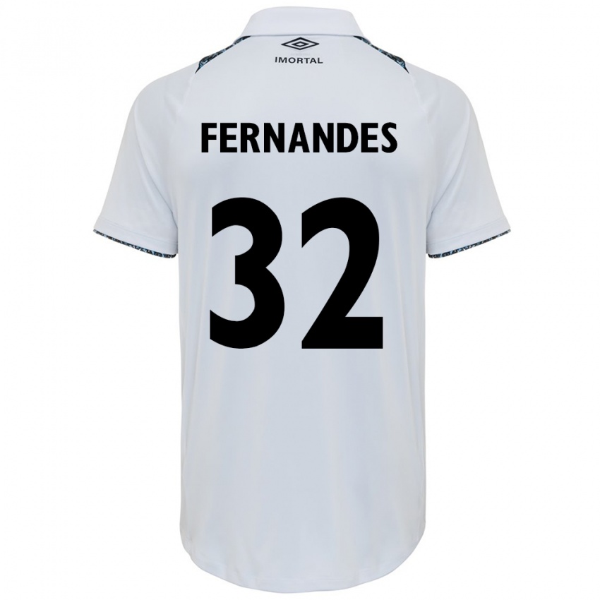 Niño Camiseta Nathan Fernandes #32 Blanco Azul 2ª Equipación 2024/25 La Camisa México