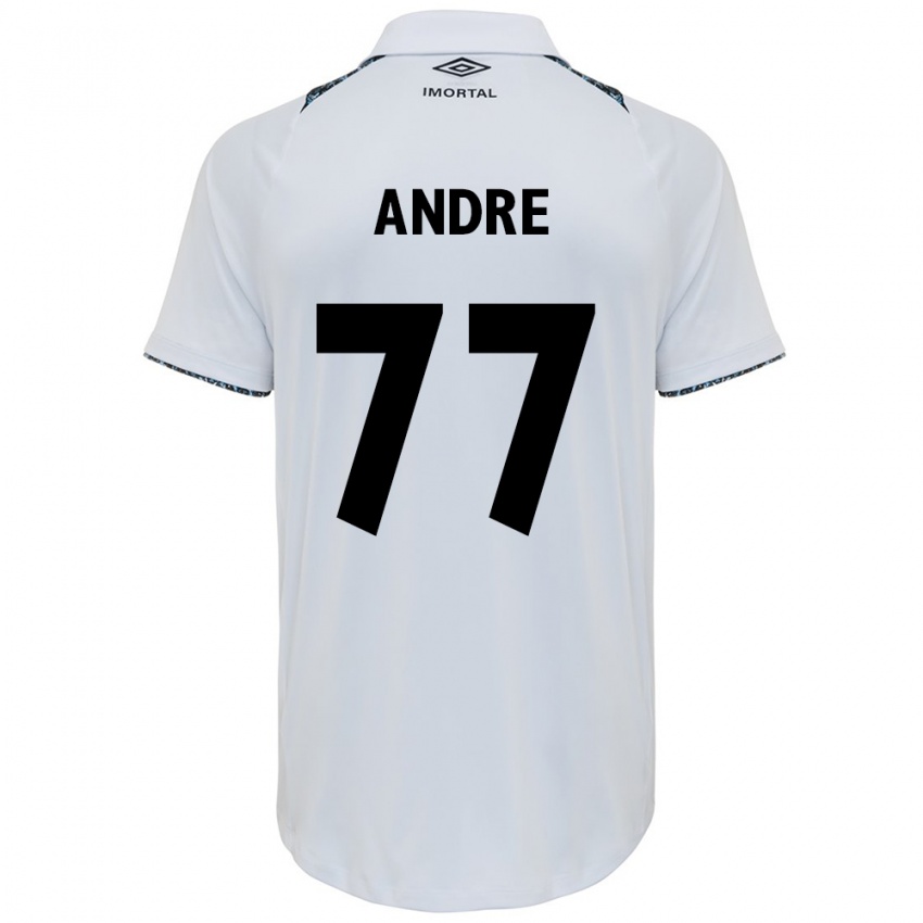 Niño Camiseta André #77 Blanco Azul 2ª Equipación 2024/25 La Camisa México