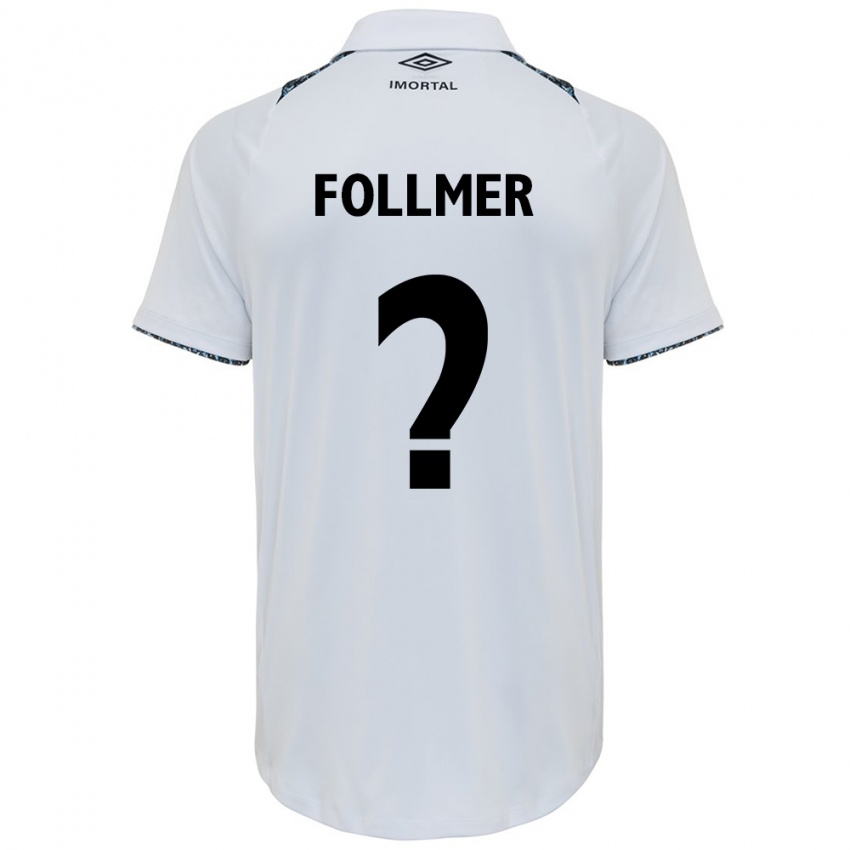 Niño Camiseta Luan Follmer #0 Blanco Azul 2ª Equipación 2024/25 La Camisa México