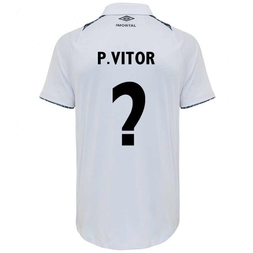 Niño Camiseta Pedro Vitor #0 Blanco Azul 2ª Equipación 2024/25 La Camisa México