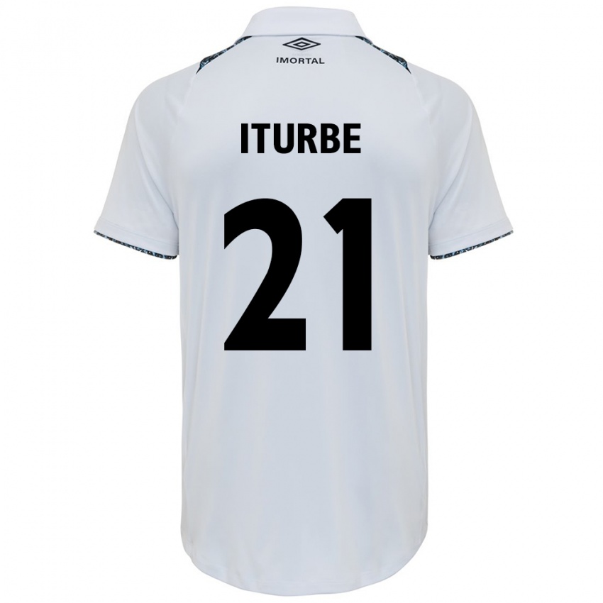 Niño Camiseta Juan Iturbe #21 Blanco Azul 2ª Equipación 2024/25 La Camisa México