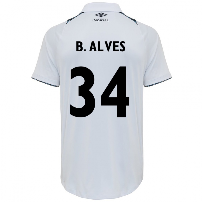 Niño Camiseta Bruno Alves #34 Blanco Azul 2ª Equipación 2024/25 La Camisa México