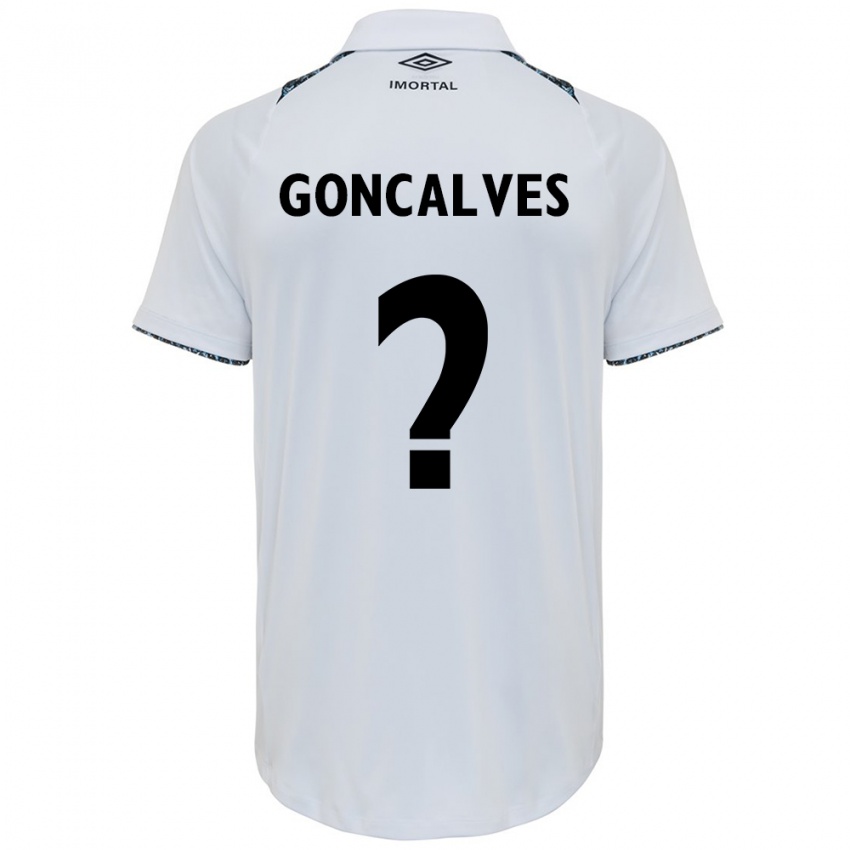 Niño Camiseta Matheus Gonçalves #0 Blanco Azul 2ª Equipación 2024/25 La Camisa México