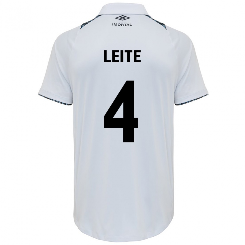 Niño Camiseta Paulo Henrique Leite #4 Blanco Azul 2ª Equipación 2024/25 La Camisa México