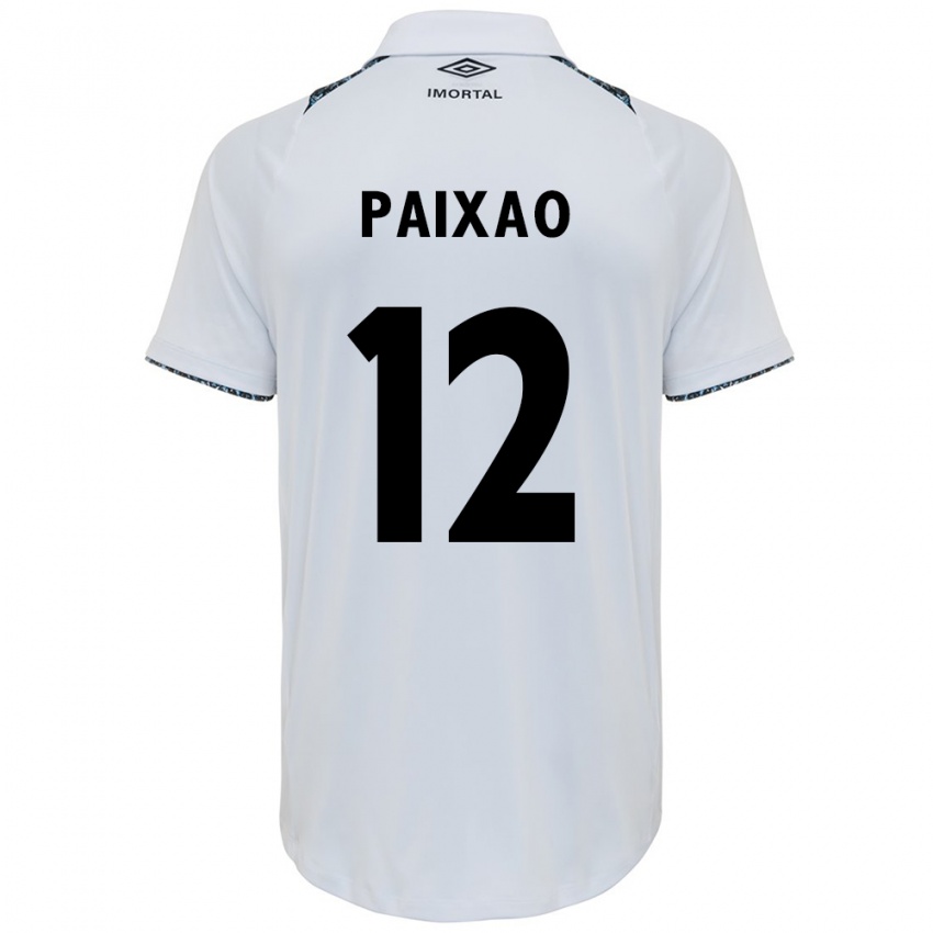 Niño Camiseta Iasmin Paixão #12 Blanco Azul 2ª Equipación 2024/25 La Camisa México