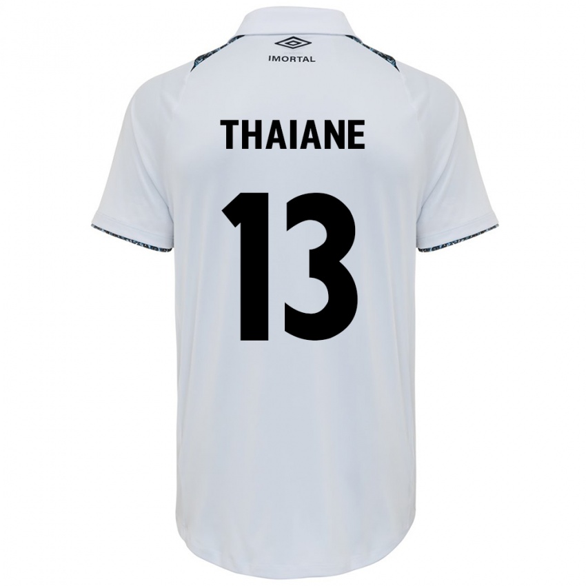 Niño Camiseta Thaiane #13 Blanco Azul 2ª Equipación 2024/25 La Camisa México