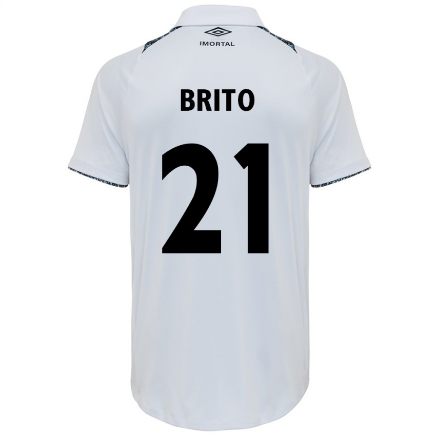 Niño Camiseta Brito #21 Blanco Azul 2ª Equipación 2024/25 La Camisa México