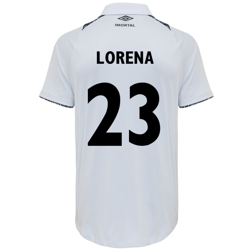 Niño Camiseta Lorena #23 Blanco Azul 2ª Equipación 2024/25 La Camisa México