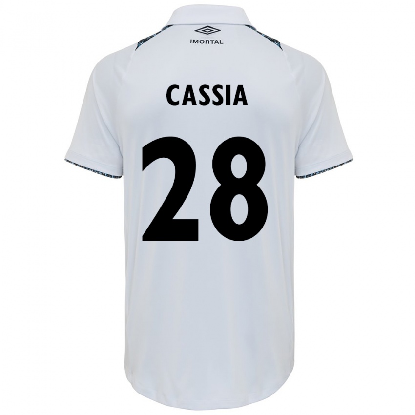 Niño Camiseta Cássia #28 Blanco Azul 2ª Equipación 2024/25 La Camisa México