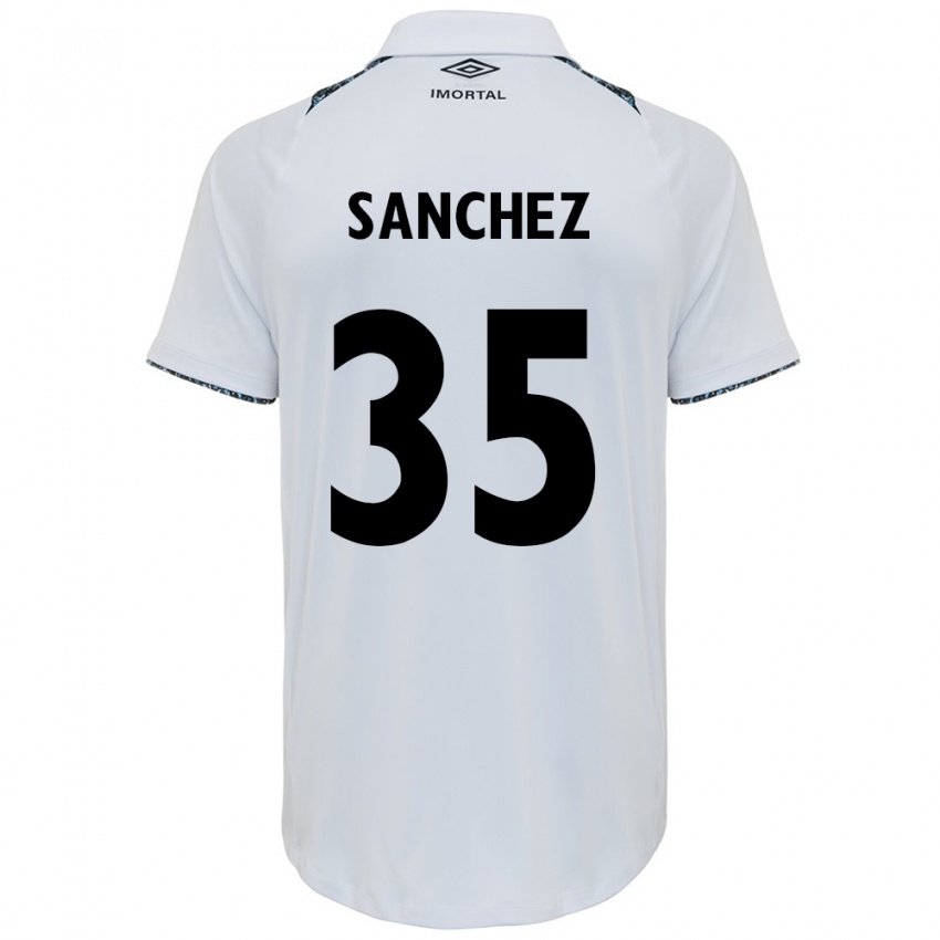 Niño Camiseta Lari Sanchez #35 Blanco Azul 2ª Equipación 2024/25 La Camisa México