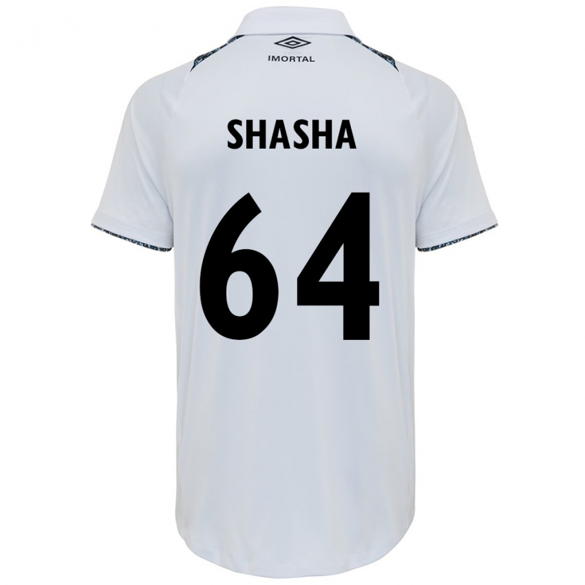 Niño Camiseta Shashá #64 Blanco Azul 2ª Equipación 2024/25 La Camisa México