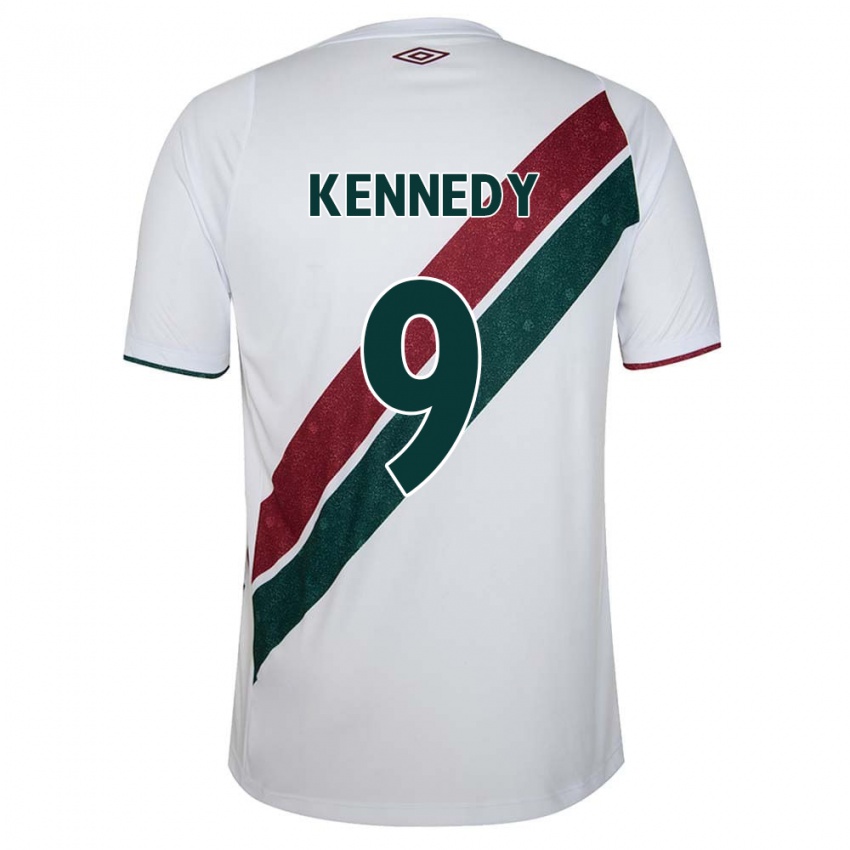 Niño Camiseta John Kennedy #9 Blanco Verde Granate 2ª Equipación 2024/25 La Camisa México