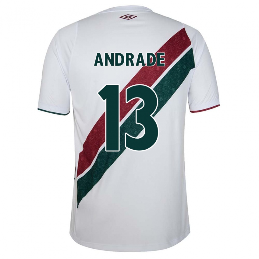 Niño Camiseta Felipe Andrade #13 Blanco Verde Granate 2ª Equipación 2024/25 La Camisa México