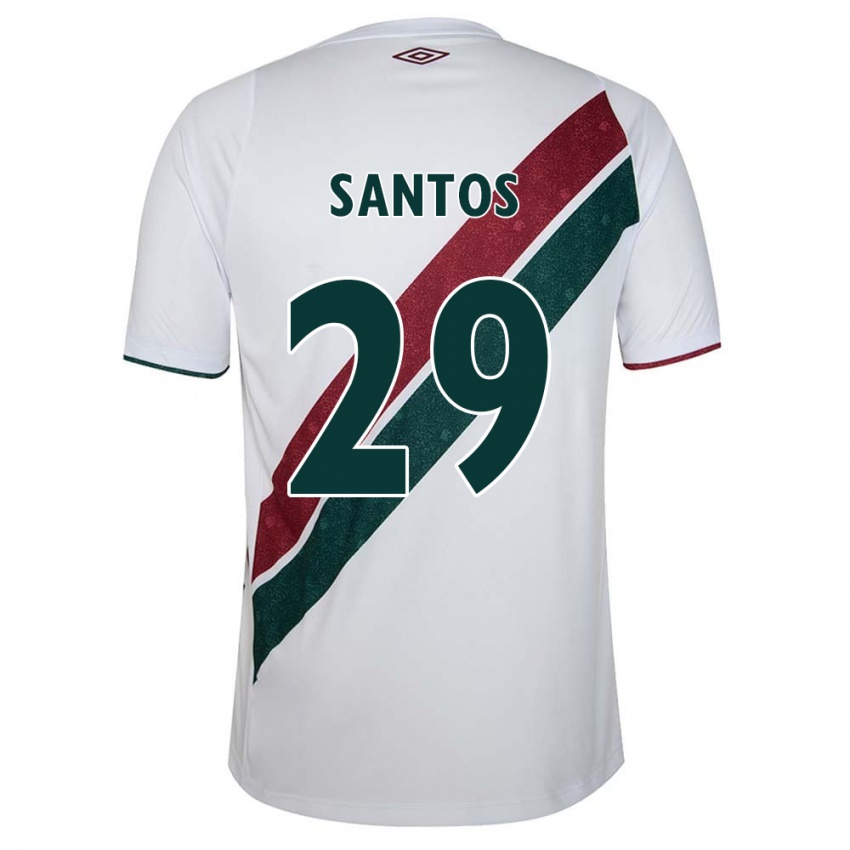 Niño Camiseta Thiago Santos #29 Blanco Verde Granate 2ª Equipación 2024/25 La Camisa México