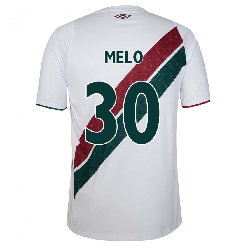 Niño Camiseta Felipe Melo #30 Blanco Verde Granate 2ª Equipación 2024/25 La Camisa México