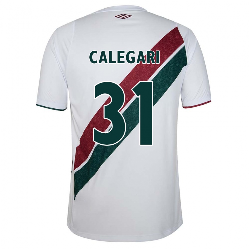 Niño Camiseta Calegari #31 Blanco Verde Granate 2ª Equipación 2024/25 La Camisa México