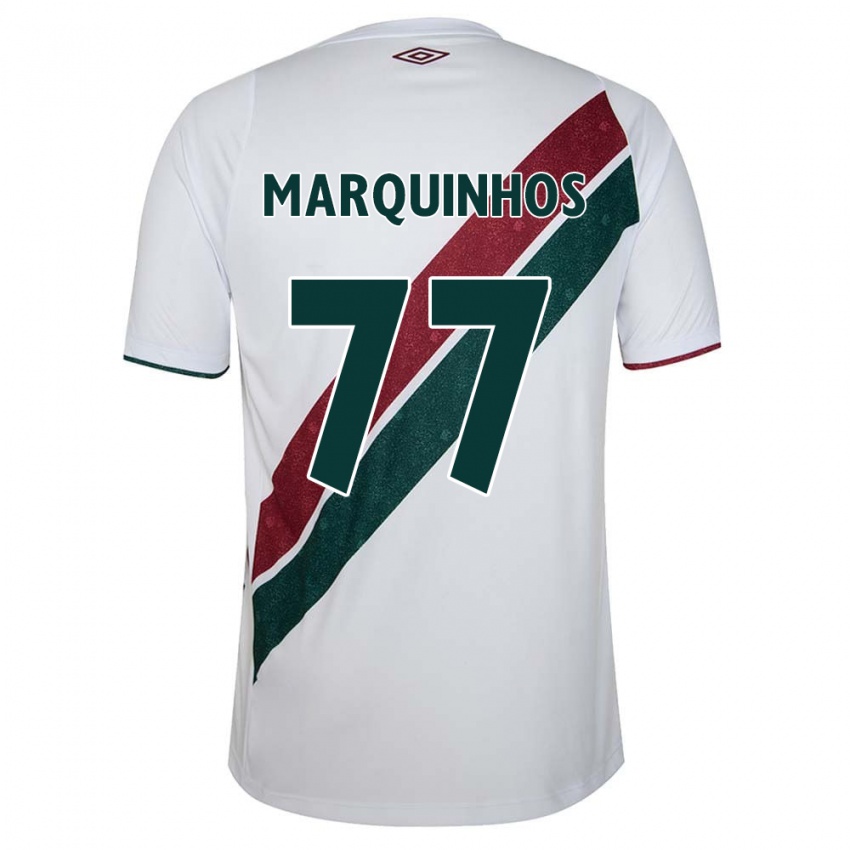 Niño Camiseta Marquinhos #77 Blanco Verde Granate 2ª Equipación 2024/25 La Camisa México