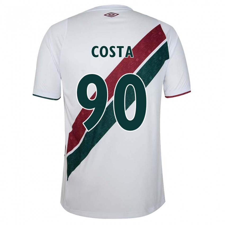 Niño Camiseta Douglas Costa #90 Blanco Verde Granate 2ª Equipación 2024/25 La Camisa México