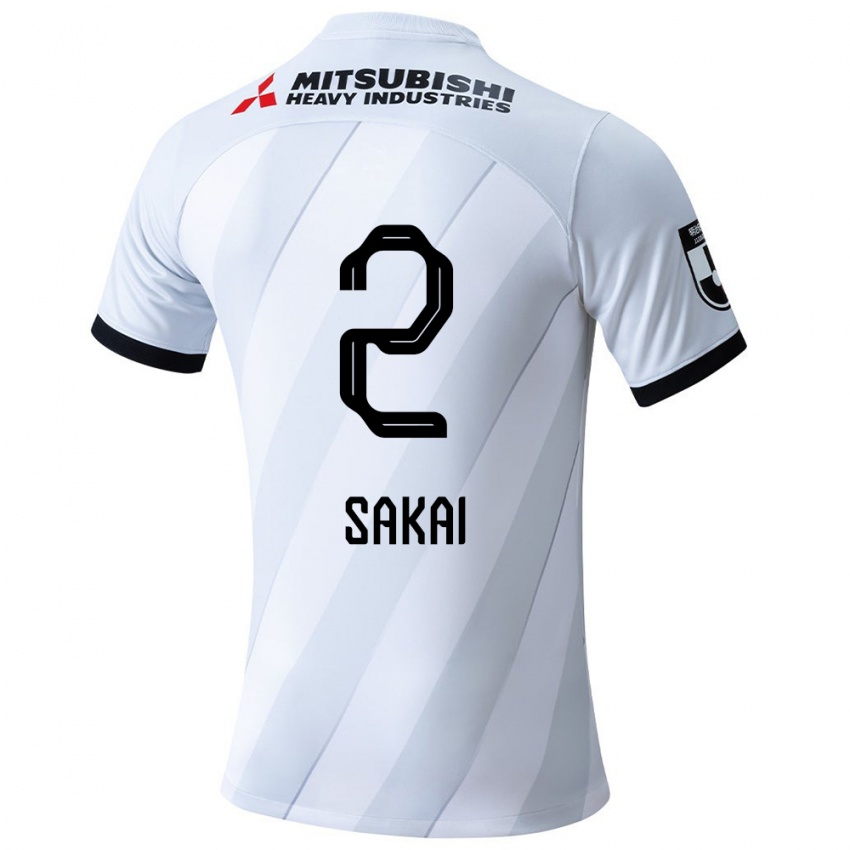 Niño Camiseta Hiroki Sakai #2 Gris Blanco 2ª Equipación 2024/25 La Camisa México