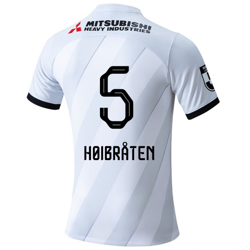 Niño Camiseta Marius Høibråten #5 Gris Blanco 2ª Equipación 2024/25 La Camisa México