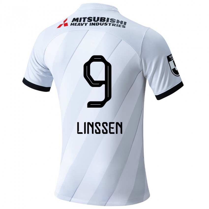 Niño Camiseta Bryan Linssen #9 Gris Blanco 2ª Equipación 2024/25 La Camisa México