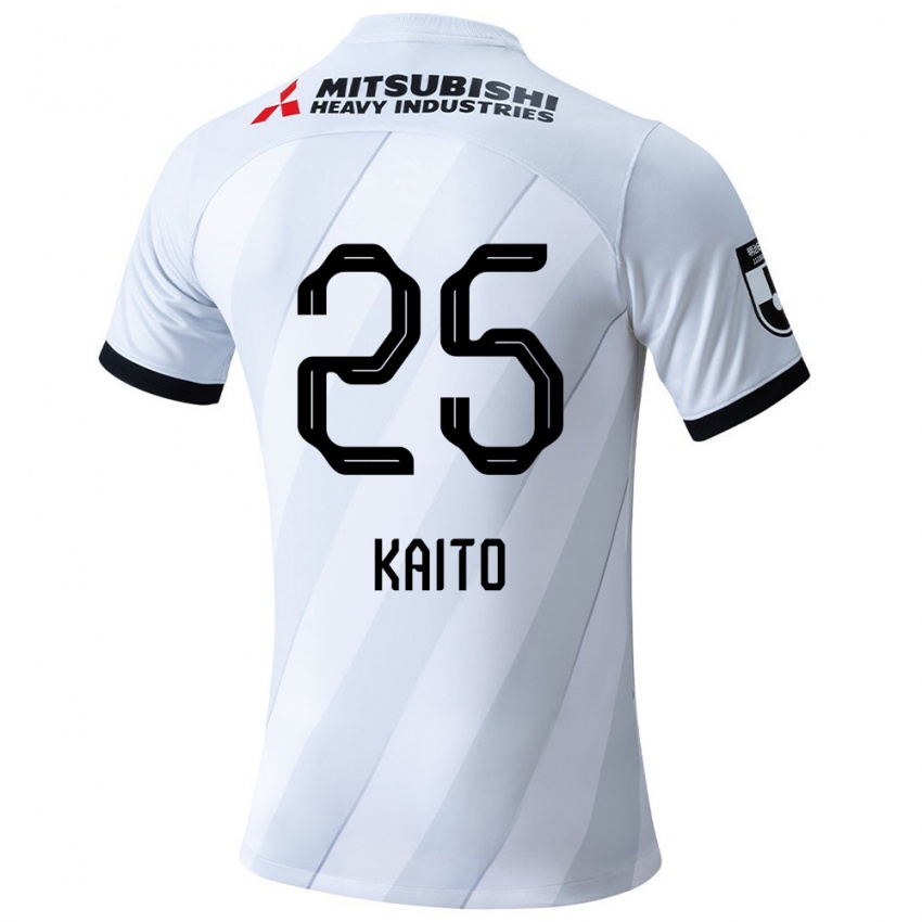 Niño Camiseta Kaito Yasui #25 Gris Blanco 2ª Equipación 2024/25 La Camisa México