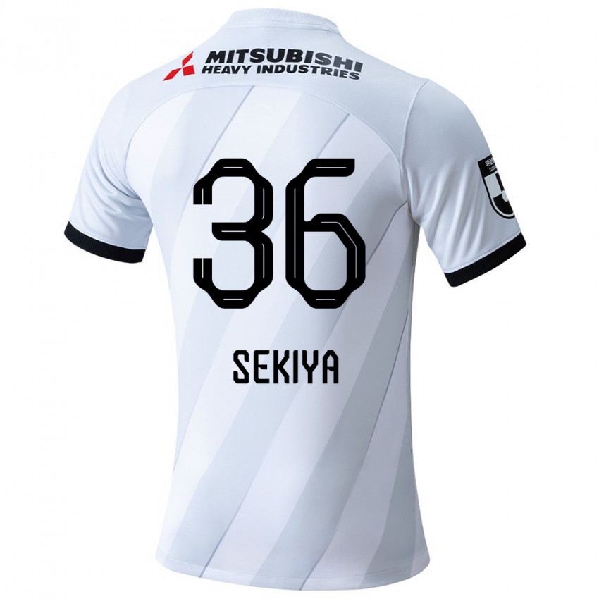 Niño Camiseta Hikaru Sekiya #36 Gris Blanco 2ª Equipación 2024/25 La Camisa México