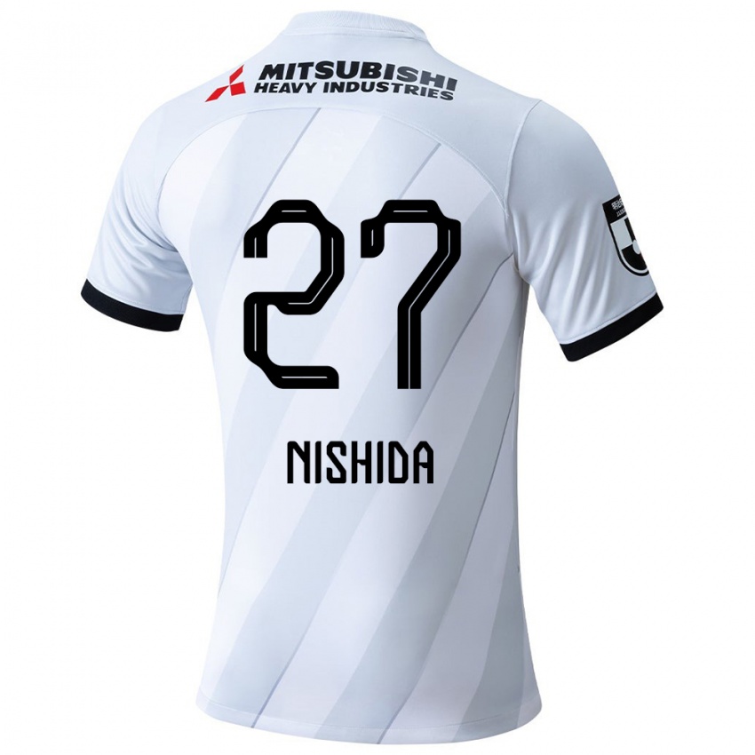 Niño Camiseta Haruto Nishida #27 Gris Blanco 2ª Equipación 2024/25 La Camisa México