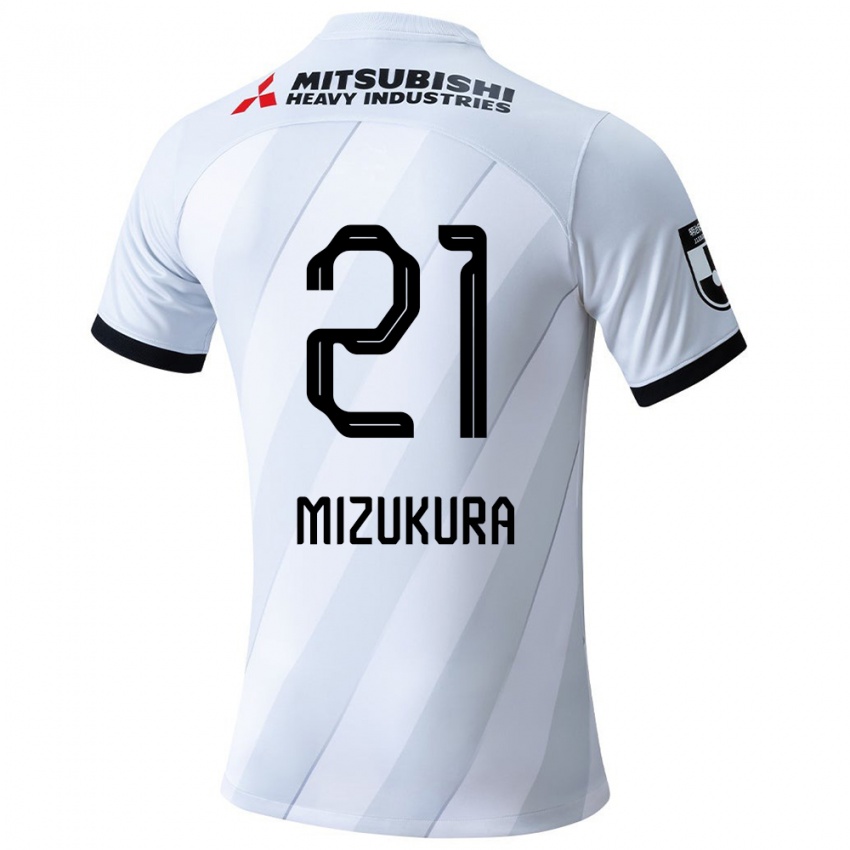 Niño Camiseta Kei Mizukura #21 Gris Blanco 2ª Equipación 2024/25 La Camisa México