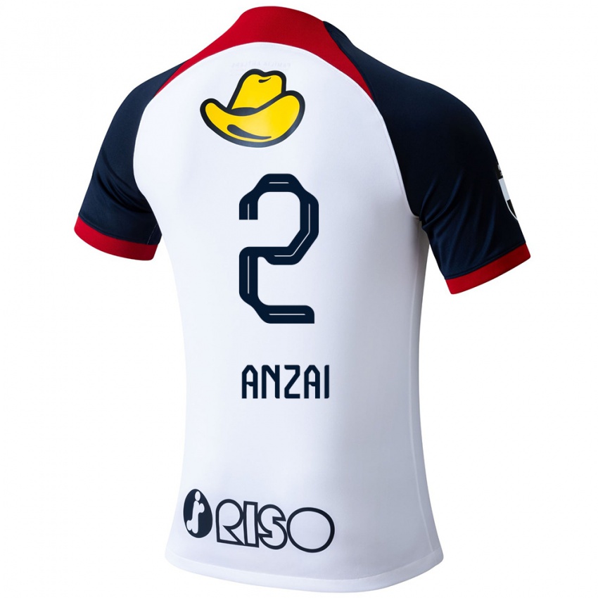 Niño Camiseta Koki Anzai #2 Blanco Azul Rojo 2ª Equipación 2024/25 La Camisa México