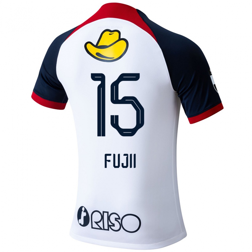 Niño Camiseta Tomoya Fujii #15 Blanco Azul Rojo 2ª Equipación 2024/25 La Camisa México