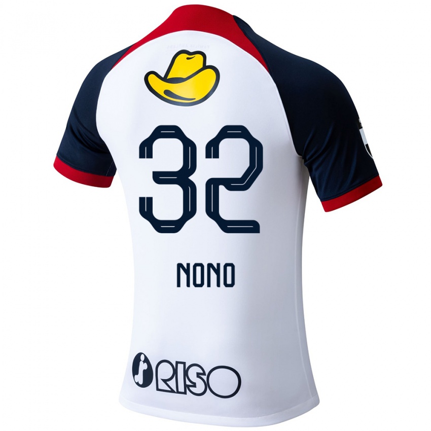 Niño Camiseta Kimito Nono #32 Blanco Azul Rojo 2ª Equipación 2024/25 La Camisa México