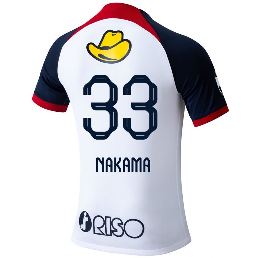 Niño Camiseta Hayato Nakama #33 Blanco Azul Rojo 2ª Equipación 2024/25 La Camisa México