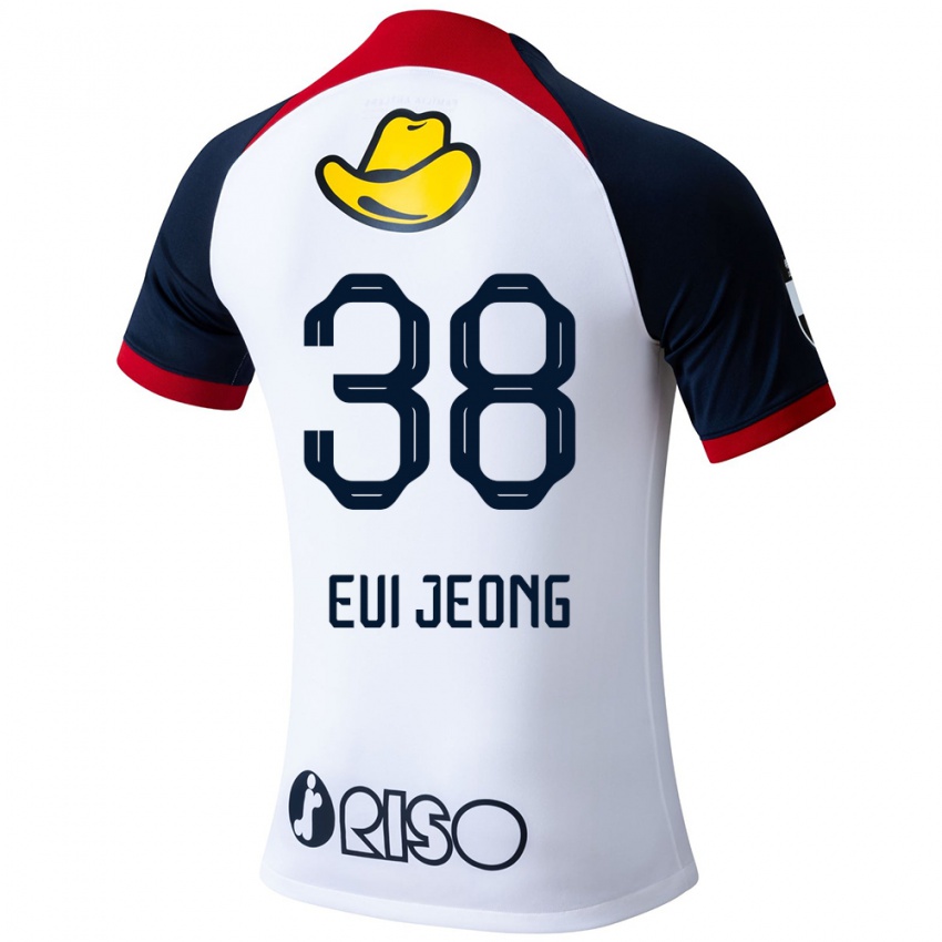 Niño Camiseta Eui-Jeong Park #38 Blanco Azul Rojo 2ª Equipación 2024/25 La Camisa México