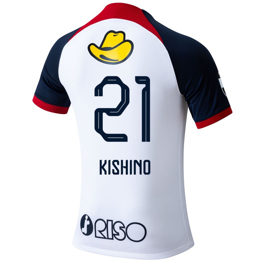 Niño Camiseta Eita Kishino #21 Blanco Azul Rojo 2ª Equipación 2024/25 La Camisa México