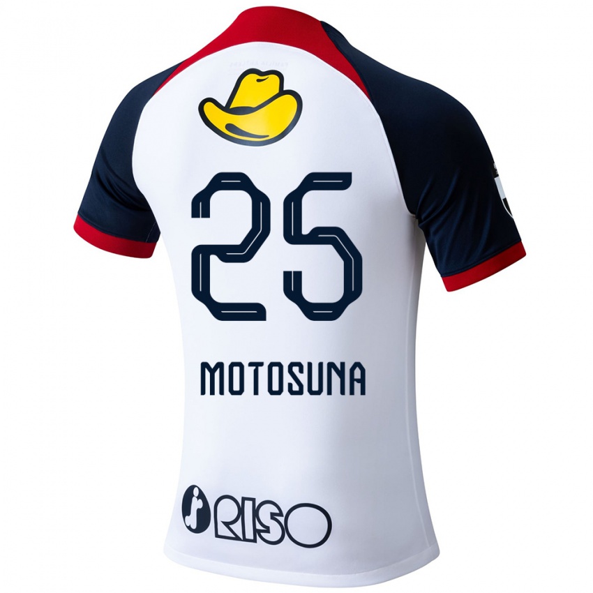 Niño Camiseta Anthony Motosuna #25 Blanco Azul Rojo 2ª Equipación 2024/25 La Camisa México