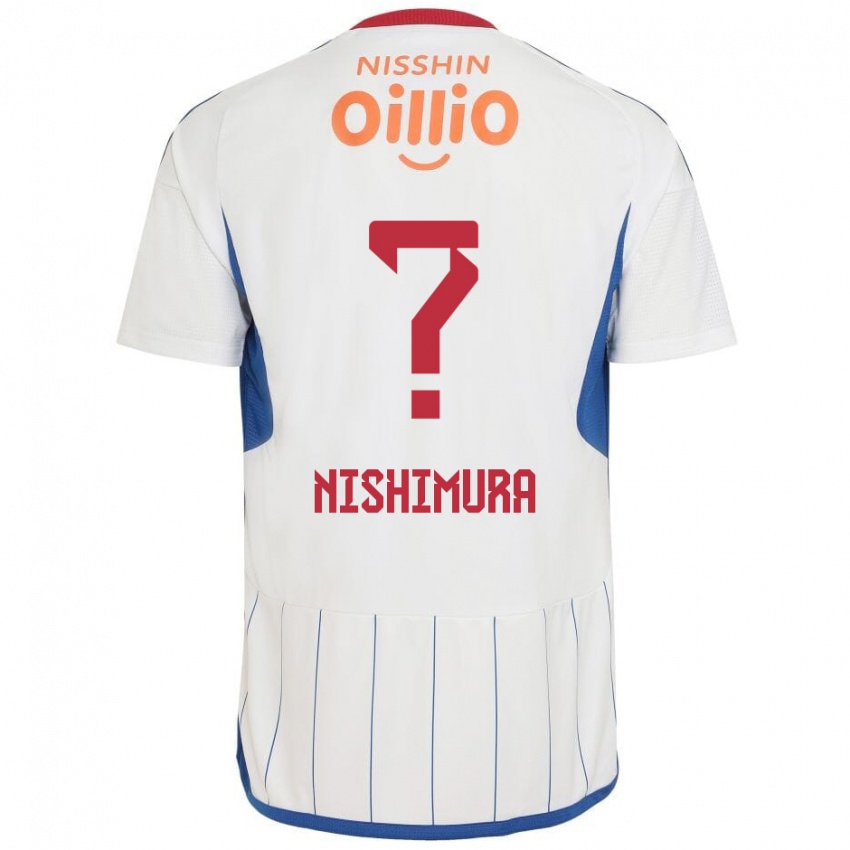 Niño Camiseta Takuma Nishimura #0 Blanco Azul Rojo 2ª Equipación 2024/25 La Camisa México