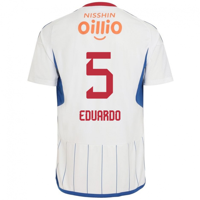 Niño Camiseta Eduardo #5 Blanco Azul Rojo 2ª Equipación 2024/25 La Camisa México