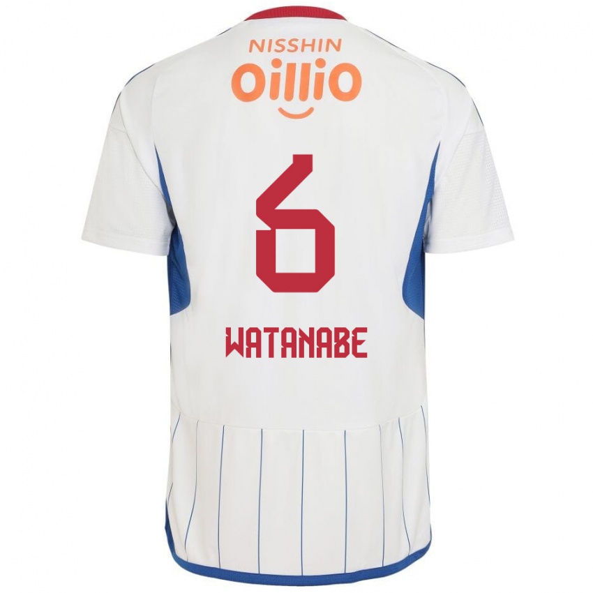 Niño Camiseta Kota Watanabe #6 Blanco Azul Rojo 2ª Equipación 2024/25 La Camisa México