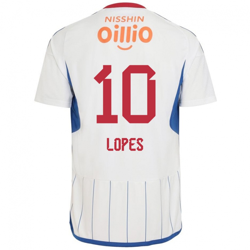 Niño Camiseta Anderson Lopes #10 Blanco Azul Rojo 2ª Equipación 2024/25 La Camisa México