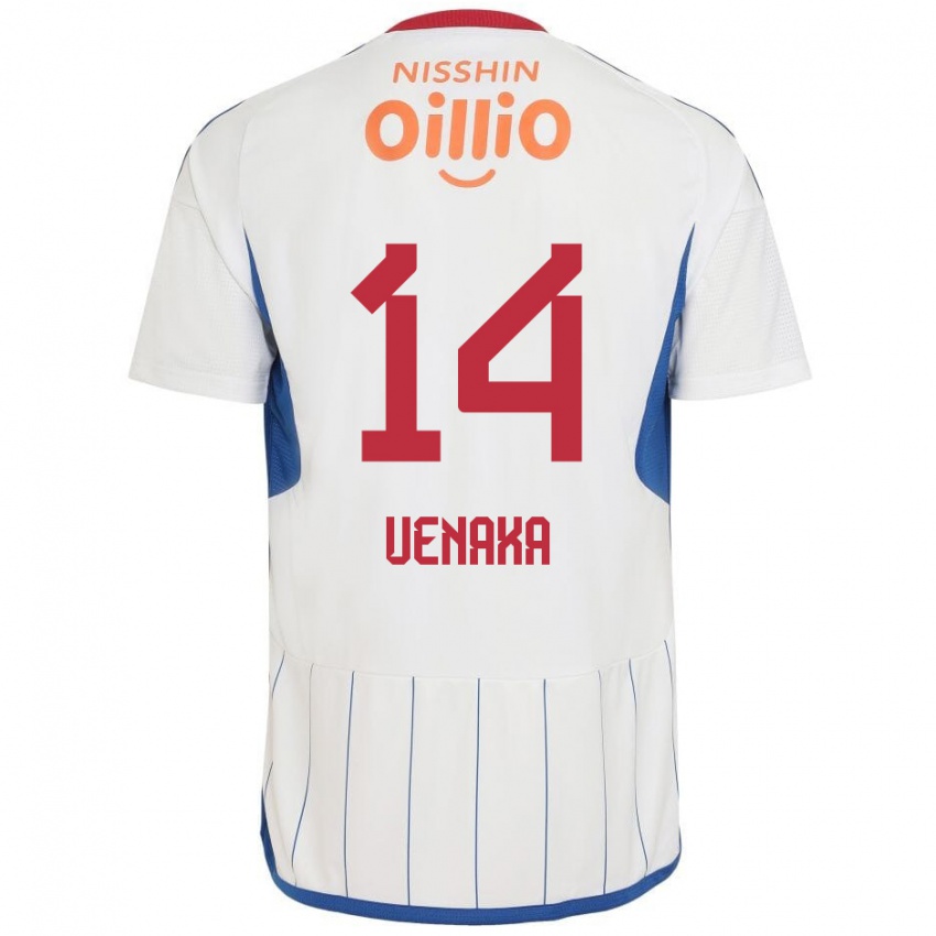 Niño Camiseta Asahi Uenaka #14 Blanco Azul Rojo 2ª Equipación 2024/25 La Camisa México