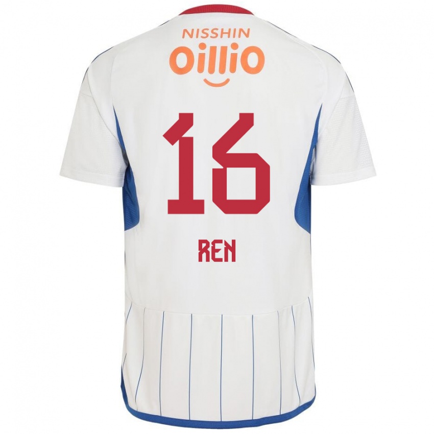 Niño Camiseta Ren Kato #16 Blanco Azul Rojo 2ª Equipación 2024/25 La Camisa México