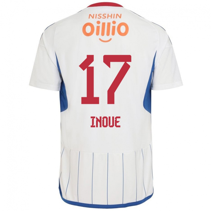 Niño Camiseta Kenta Inoue #17 Blanco Azul Rojo 2ª Equipación 2024/25 La Camisa México