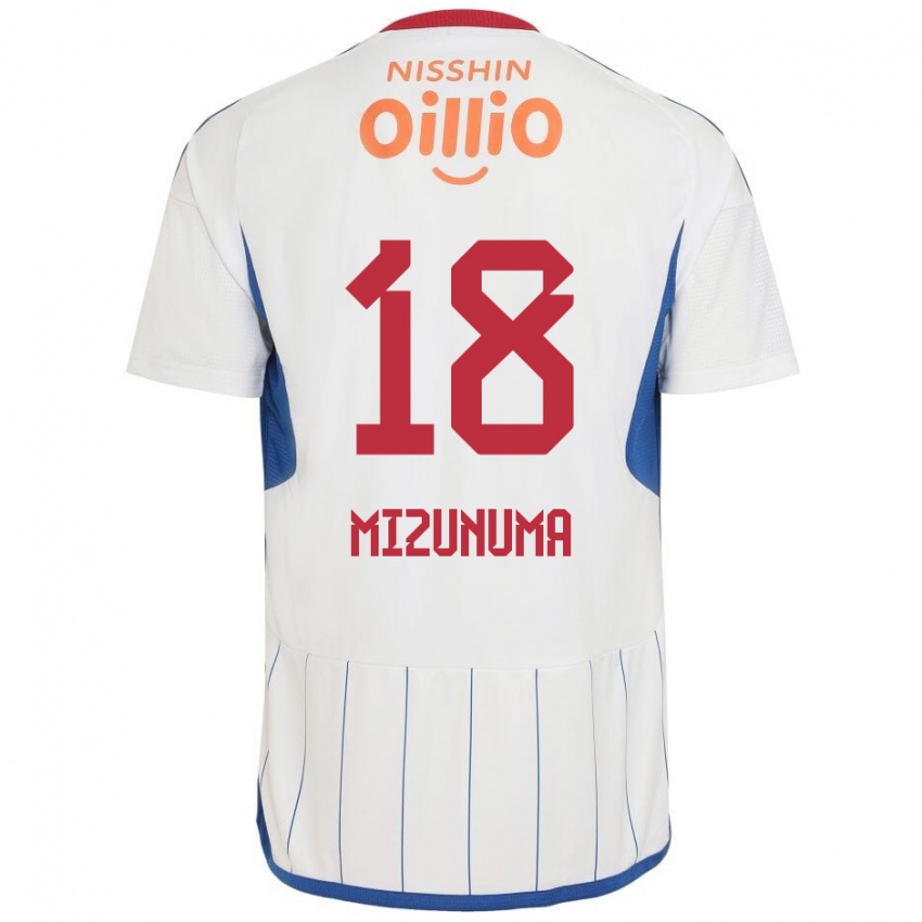 Niño Camiseta Kota Mizunuma #18 Blanco Azul Rojo 2ª Equipación 2024/25 La Camisa México