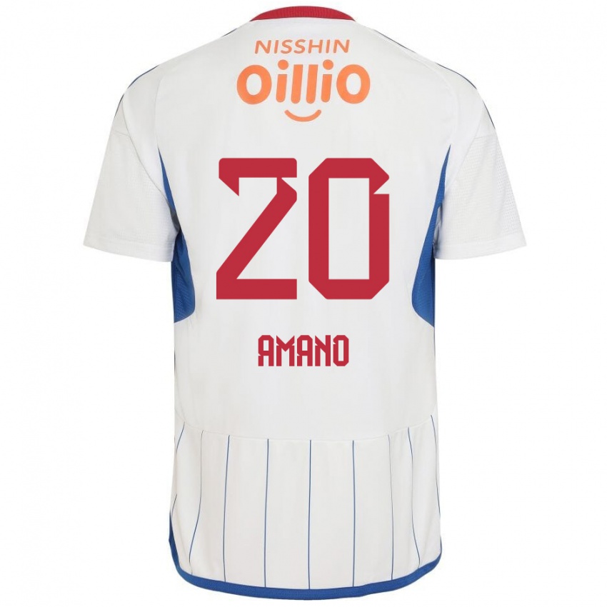 Niño Camiseta Jun Amano #20 Blanco Azul Rojo 2ª Equipación 2024/25 La Camisa México