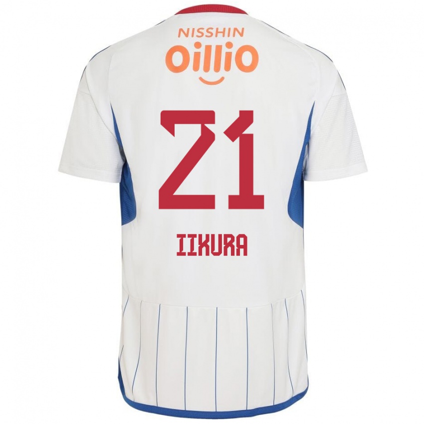 Niño Camiseta Hiroki Iikura #21 Blanco Azul Rojo 2ª Equipación 2024/25 La Camisa México